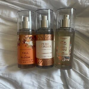 Bath and Body Works travel spray bundle